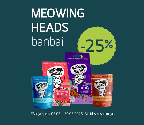 Meowing heads barībai -25%