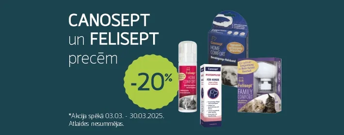 Canosept un Felisept precēm -20%