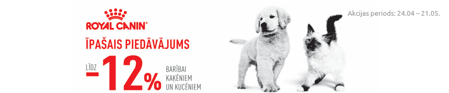 Royal Canin izlasei kaķēniem un kucēniem -12 % Royal Canin izlasei kaķēniem un kucēniem -12 %