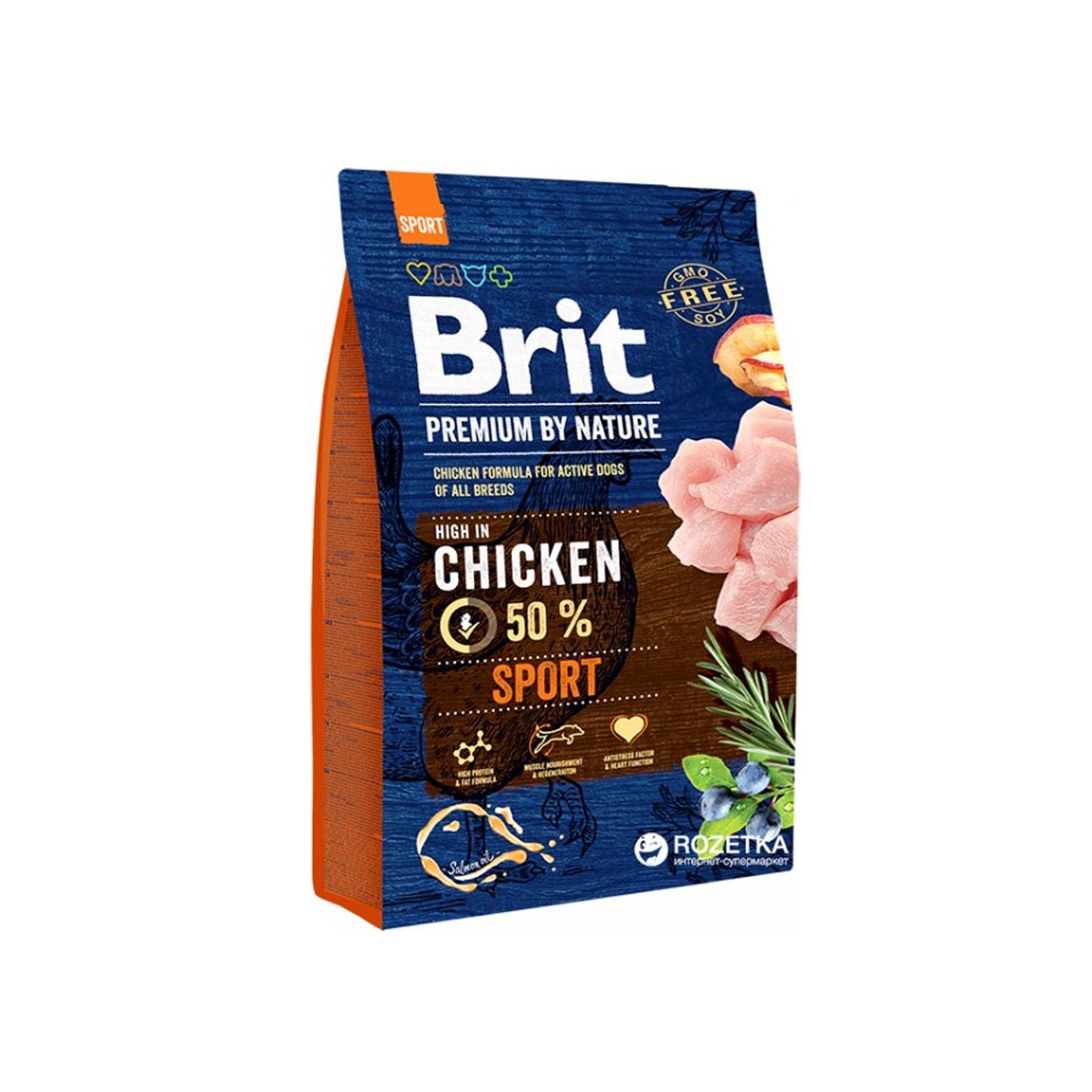 BRIT Premium sausā barība aktīviem suņiem, vista, 3 kg - Produkta attēls