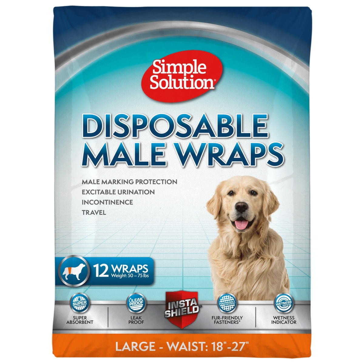 Simple Solution vienreizējie pamperi suņiem (puikām), L N12 - Produkta attēls