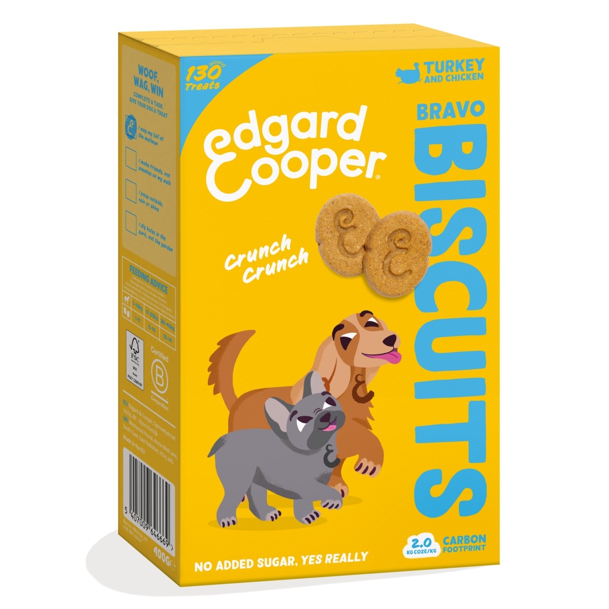 EDGARD COOPER Bravo cepumi suņiem, tītars/vista, 400g - Produkta attēls