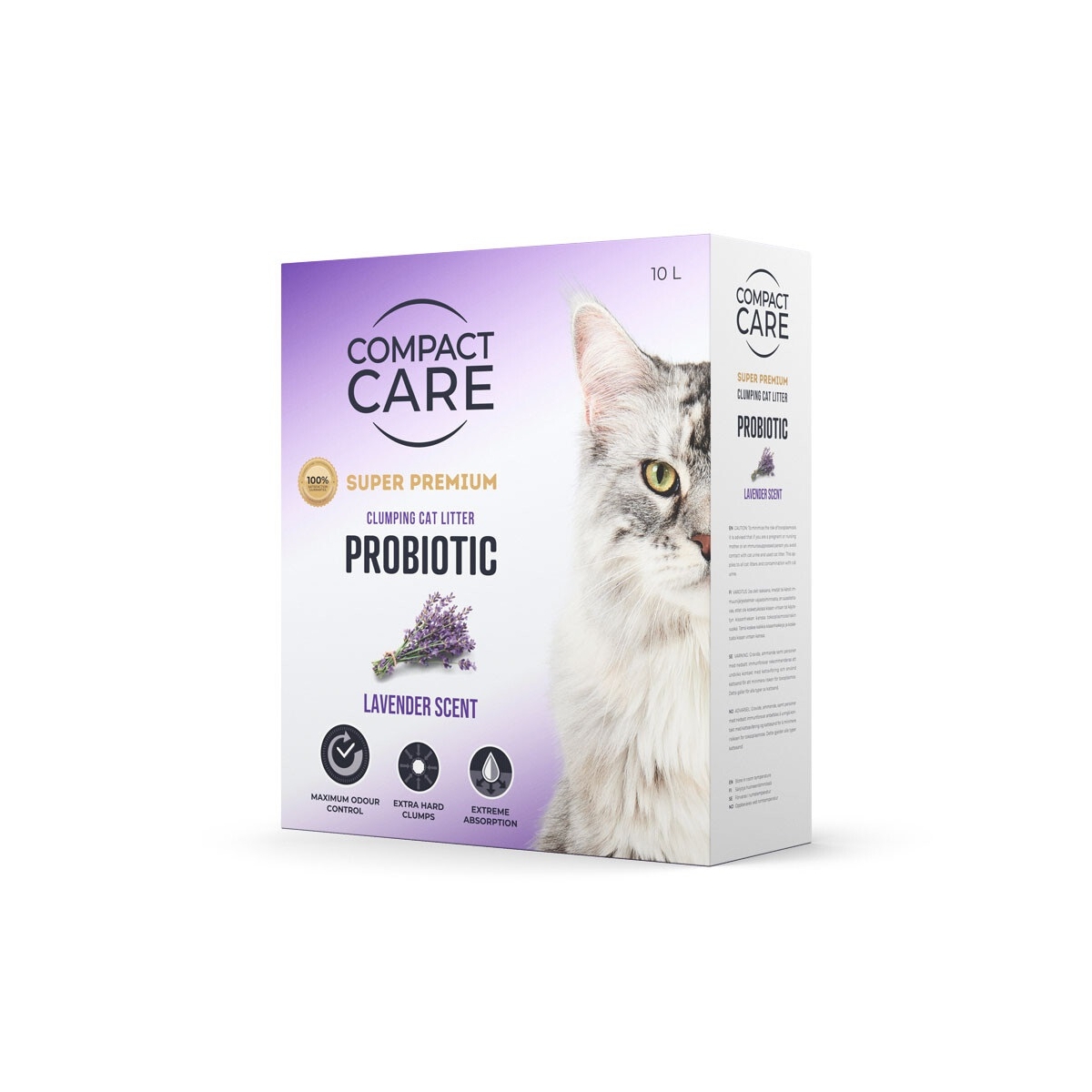 COMPACT CARE Probiotic pakaiši kaķiem, 10l, lavanda - Produkta attēls