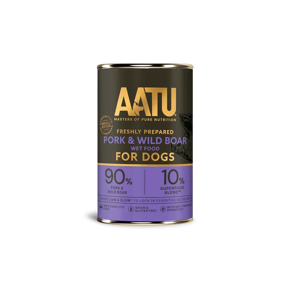 AATU mitrā barība suņiem, mežacūka/cūka, 400 g - Produkta attēls