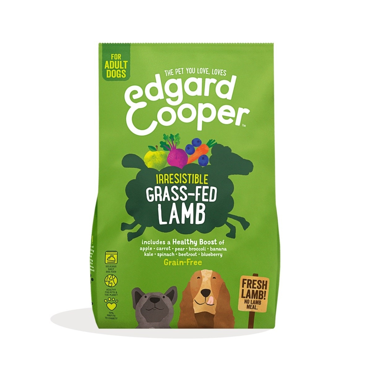 Edgard Cooper sausā barība suņiem ar jēra gaļu, 2,5kg