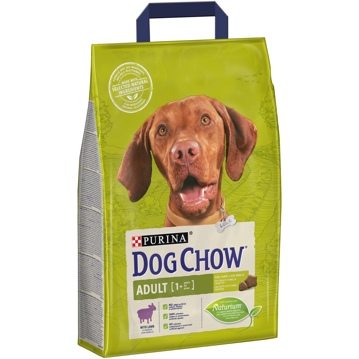 Dog Chow Adult sausā barība suņiem ar jēru, 2,5 kg - Produkta attēls