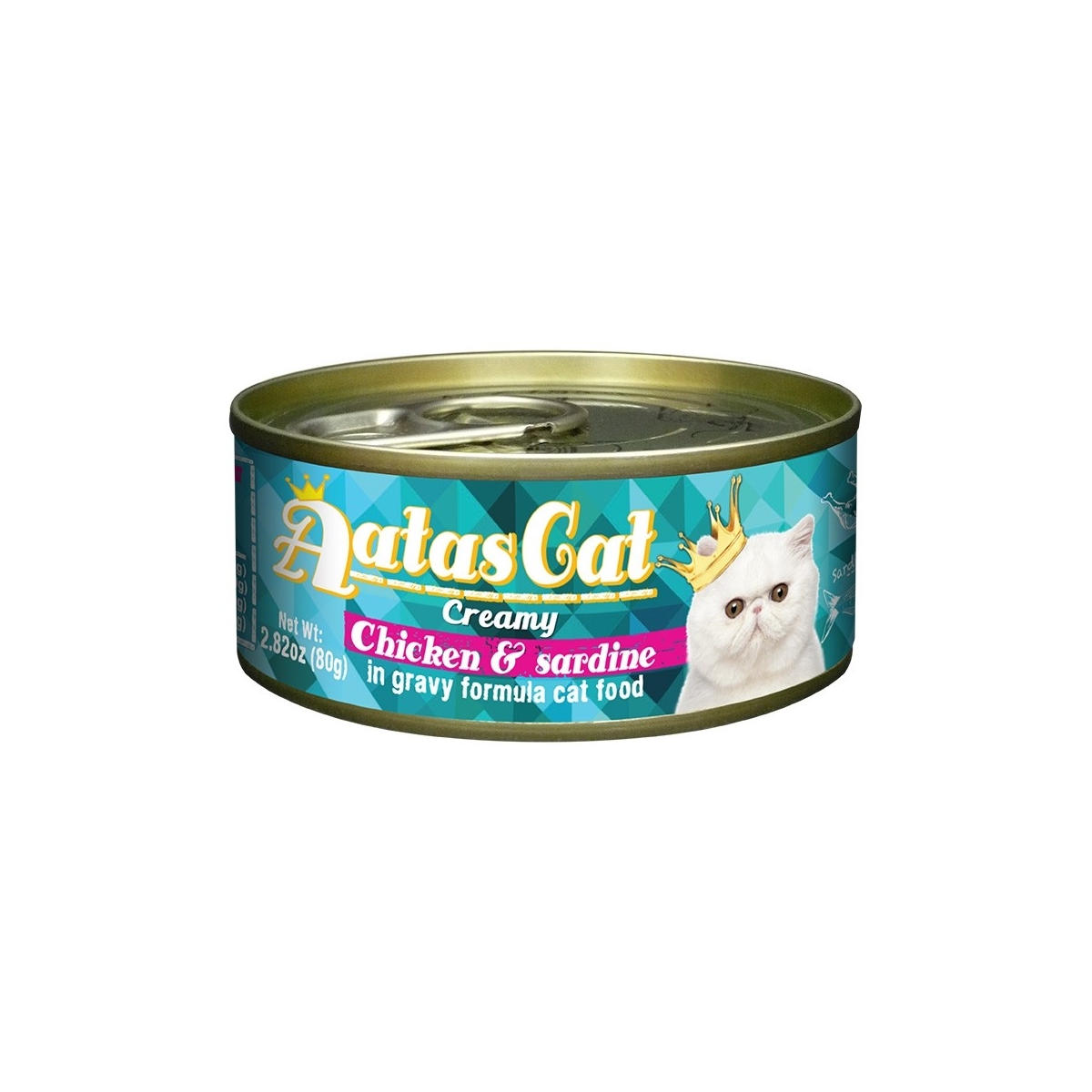 AATAS mitrā barība ar krēmīgu vistu un sardīnēm, kaķiem, 80g - Produkta attēls