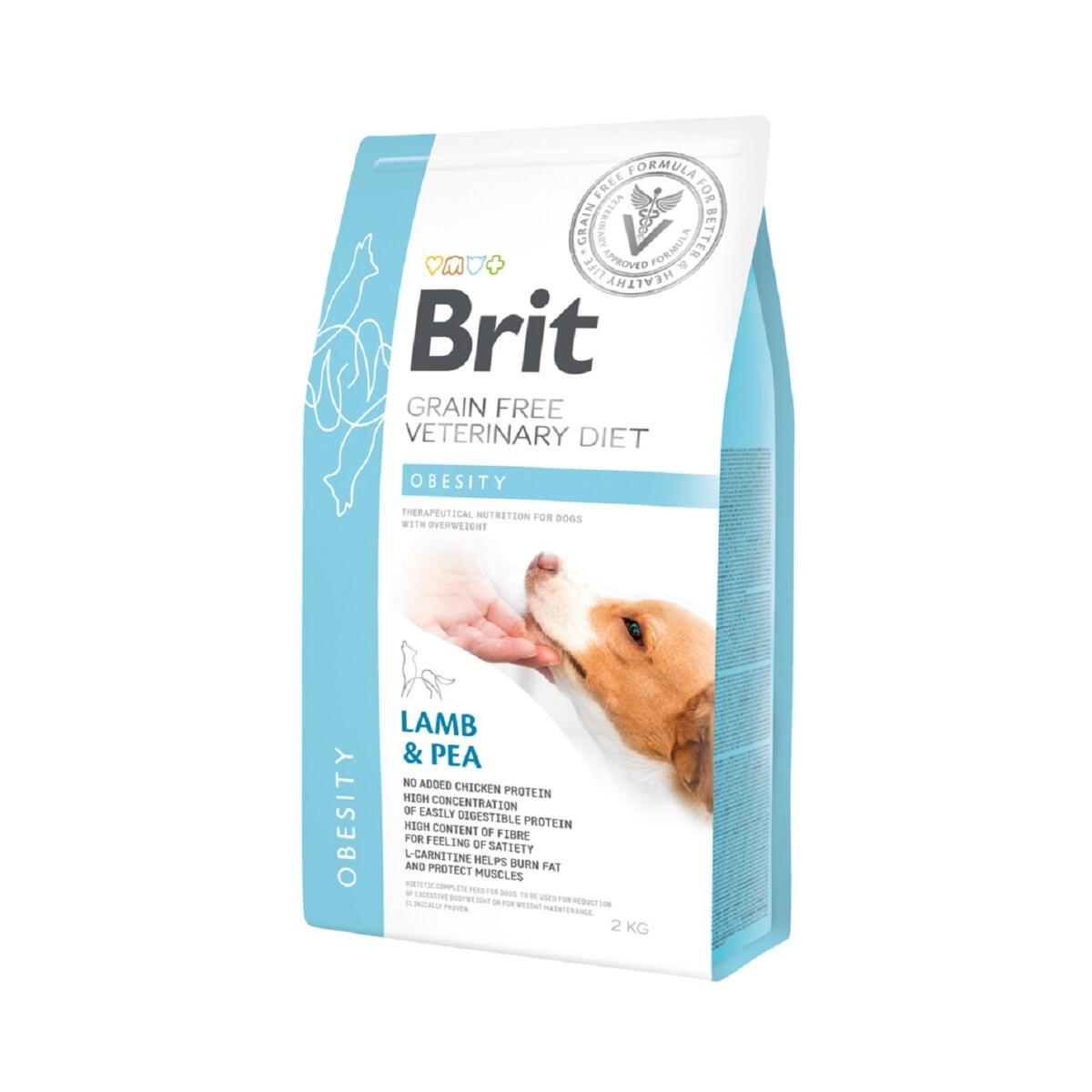BRIT GF VD Obesity sausā barība suņiem, jērs/zirņi, 2kg - Produkta attēls