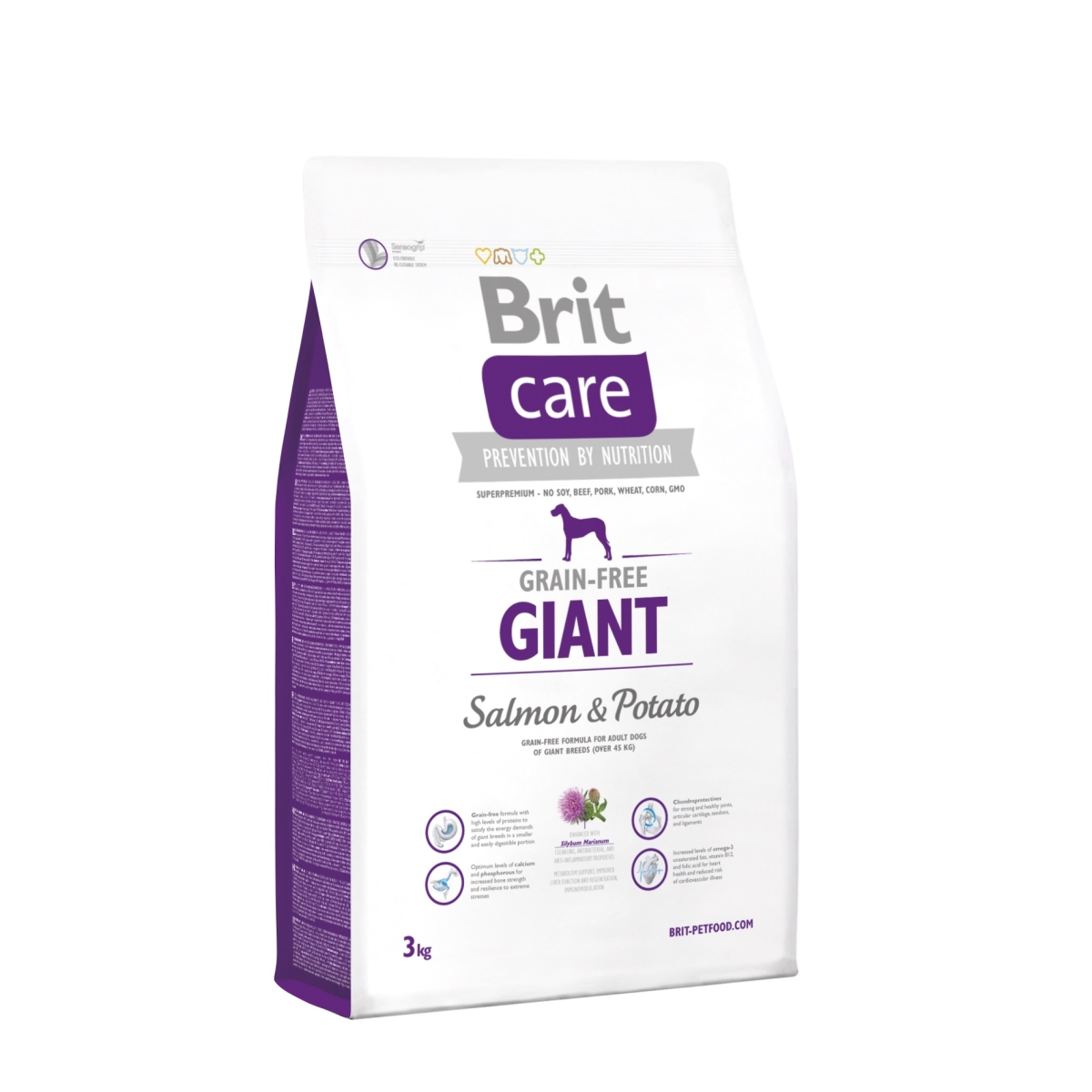 Brit Care barība lielu šķirņu suņiem ar lasi/kartupeļiem 3kg - Produkta attēls