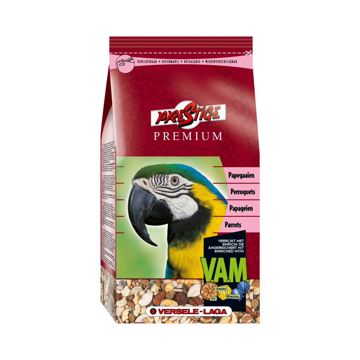 Putnu barība Versele-Laga Prem. Prestige Parrots, 1 kg - Produkta attēls