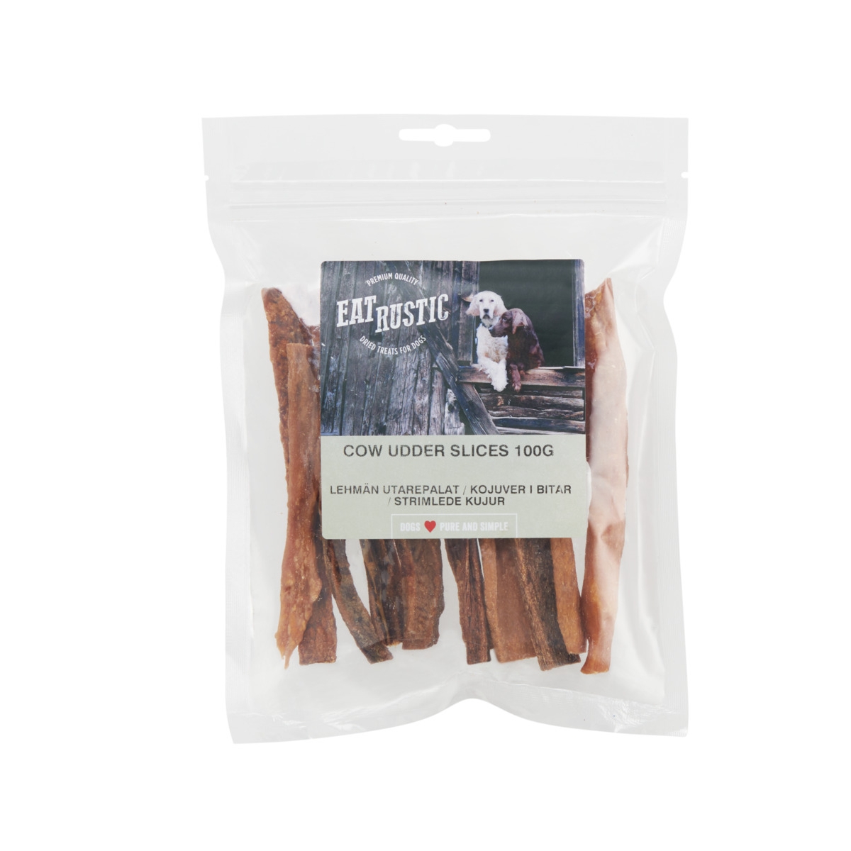 EAT RUSTIC dabīgs gardums suņiem, govs tesmenis, 100g - Produkta attēls