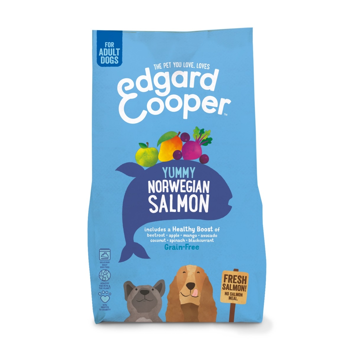 EDGARD COOPER sausā barība suņiem, lasis, 2,5kg - Produkta attēls
