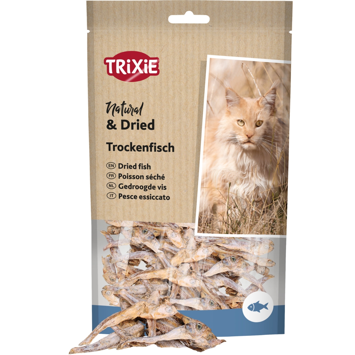 TRIXIE Natural&Dried kārumi kaķiem, kaltētas zivis, 50g - Produkta attēls