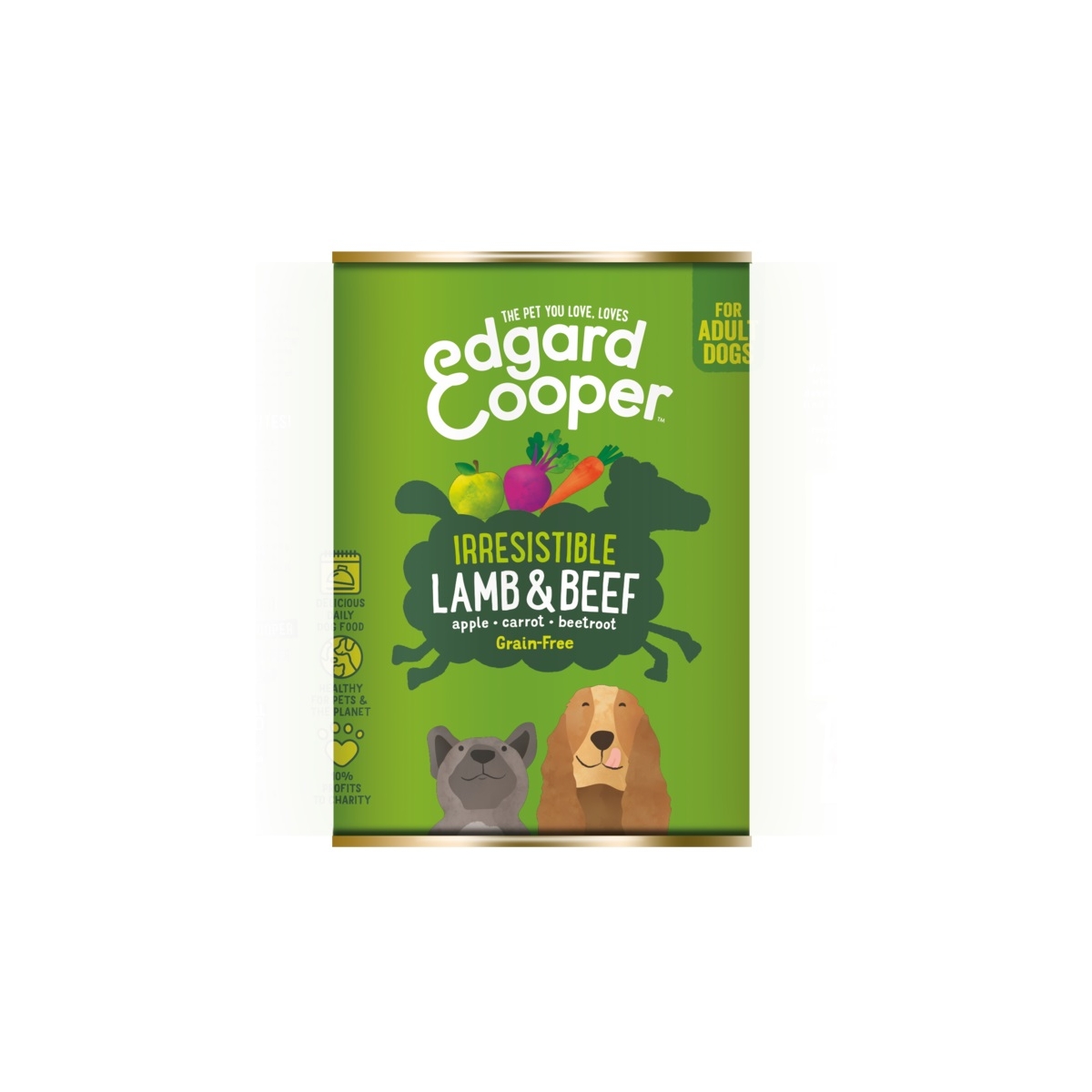 EDGARD COOPER mitrā barība suņiem, jērs/liellops, 400 g - Produkta attēls
