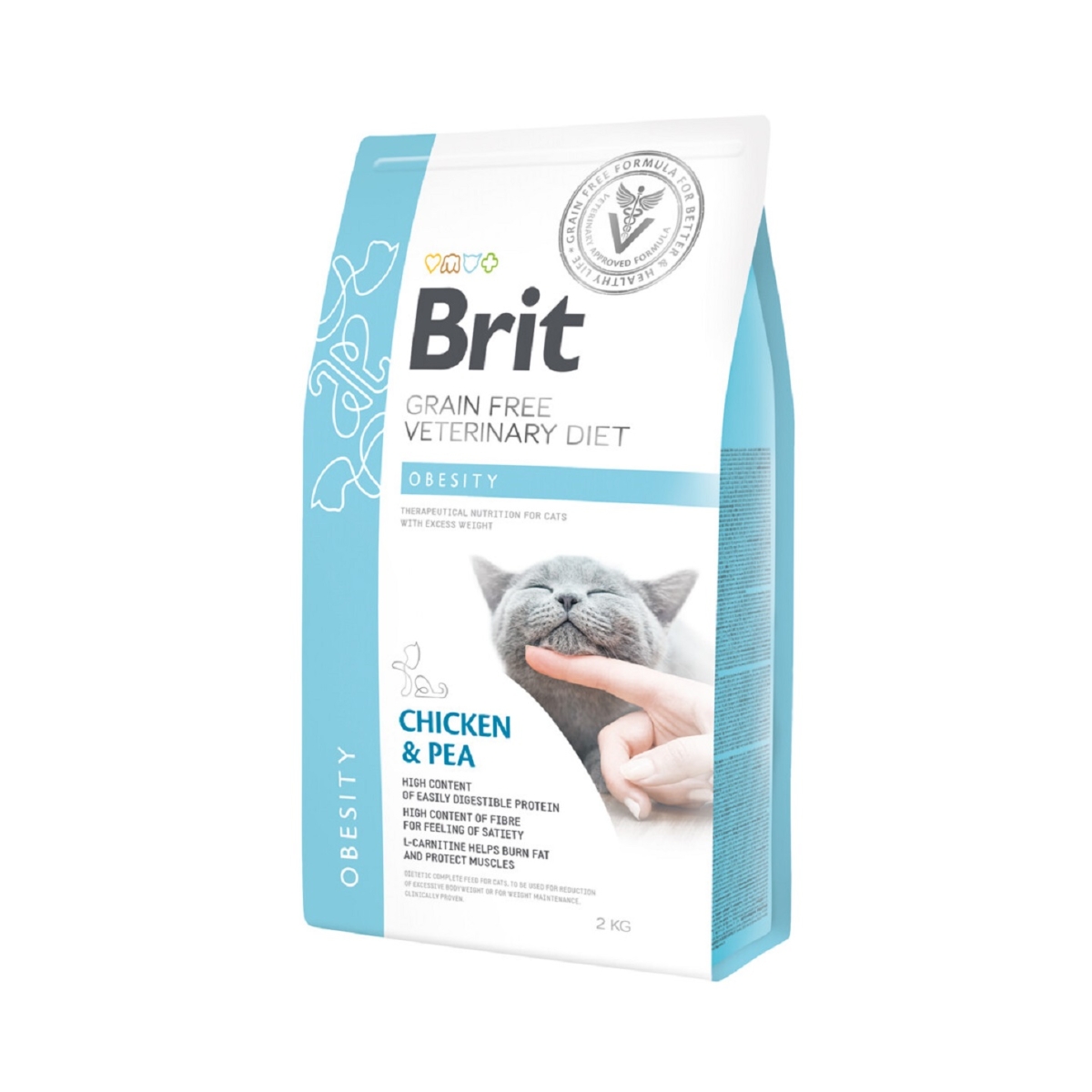 BRIT GF VD Obesity sausā barība kaķiem, vista/zirņi, 2kg - Produkta attēls