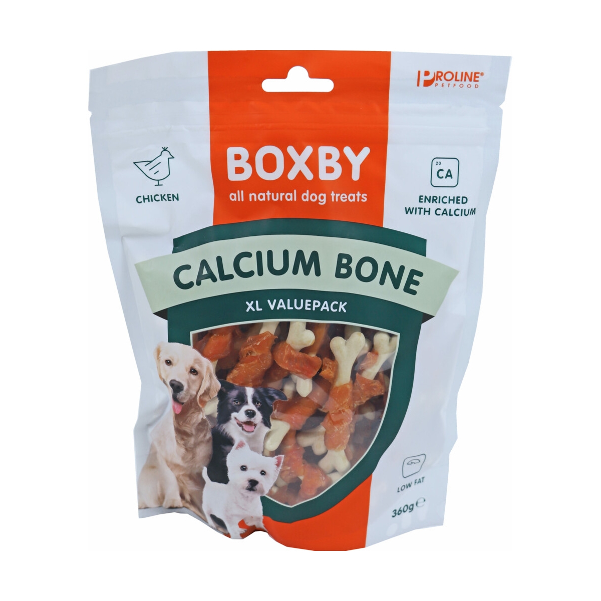 BOXBY Calcium Bone gardums suņiem , 360 g - Produkta attēls