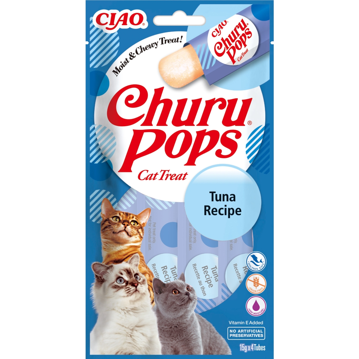 CHURU Pops gardums kaķiem, tuncis, 15g x 4gb - Produkta attēls