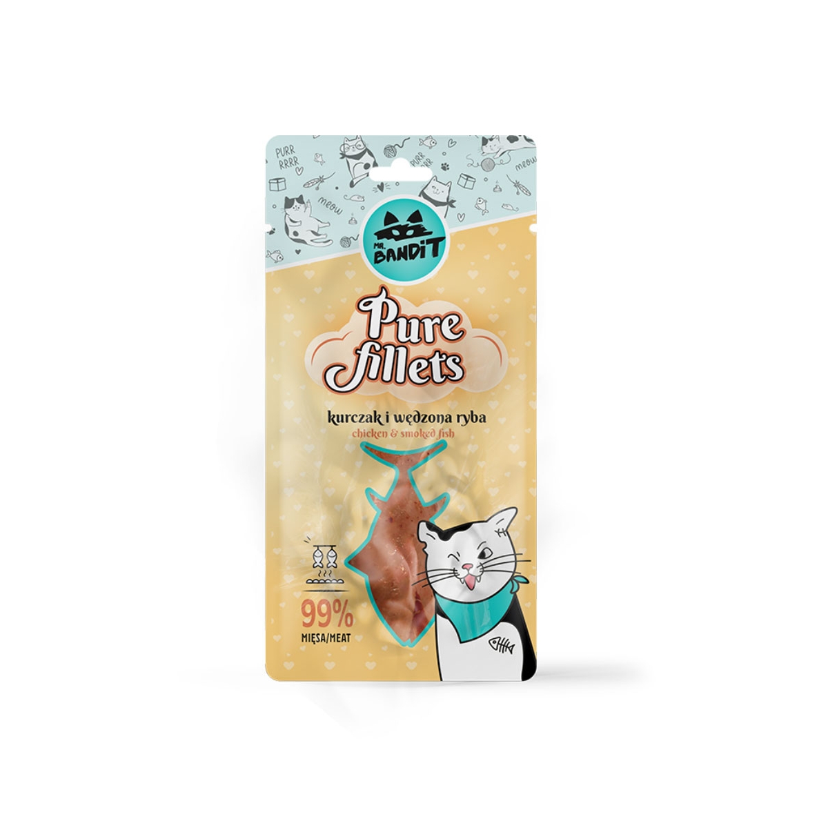 MR.BANDIT vistas un kūpinātas zivs fileja kaķiem, 30g - Produkta attēls