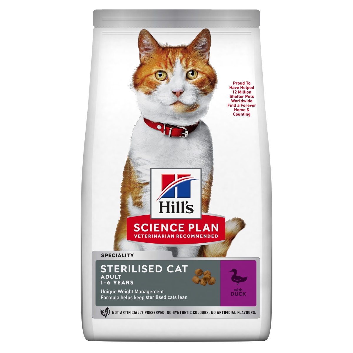 HILL'S SP Sterilised sausā barība kaķiem, pīle, 10kg - Produkta attēls