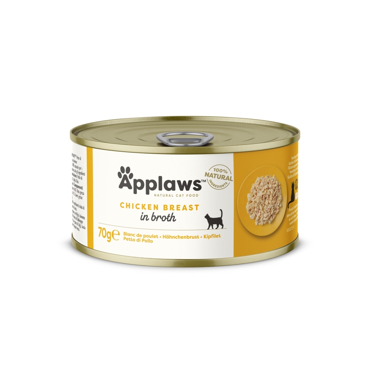 APPLAWS mitrā barība kaķiem, vistas krūtiņa buljonā, 70g - Produkta attēls