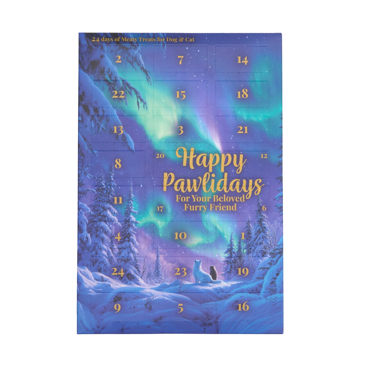 Ziemassvētku gardumu adventes kalendārs suņiem/kaķiem, 24 x 10,5 g - Produkta attēls