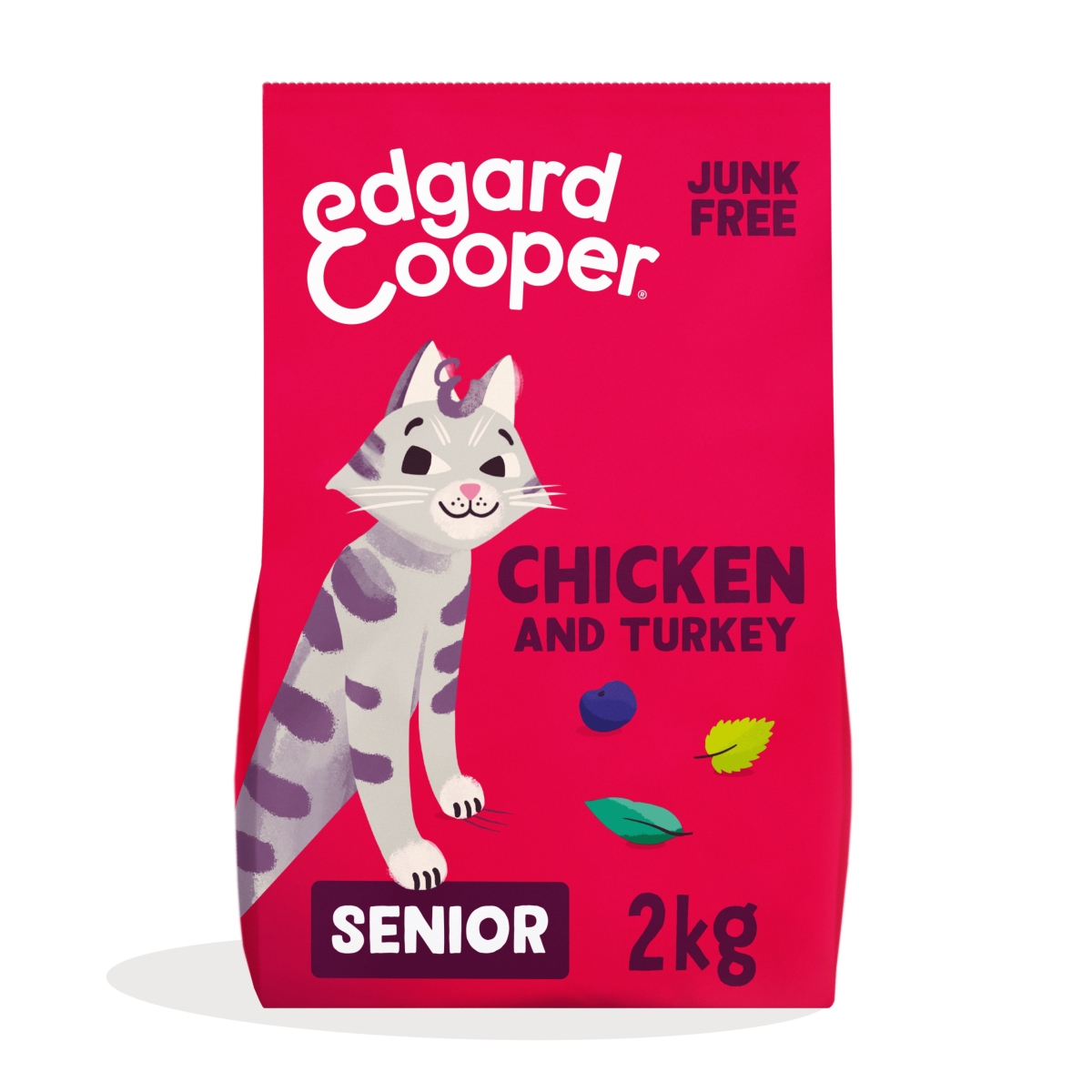 EDGARD COOPER Senior sausā barība kaķiem, vista/tītars, 2kg - Produkta attēls