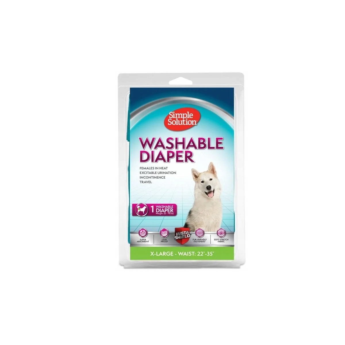 Simple Solution mazgājamie autiņi suņiem, XL N1 - Produkta attēls
