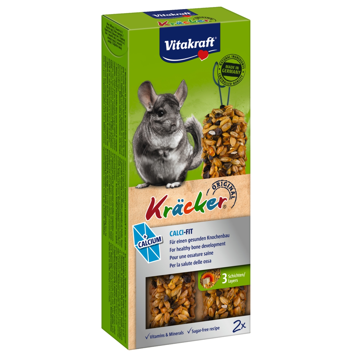VITAKRAFT KRÄCKER Calci Fit gardumi šinšillām, 2gb - Produkta attēls