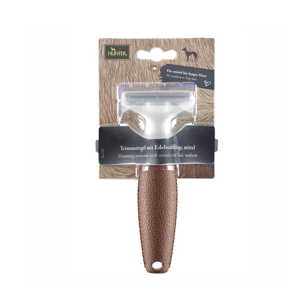 HUNTER Trim SPA ķemme suņiem, nerūsējošais tērauds, M - Produkta attēls