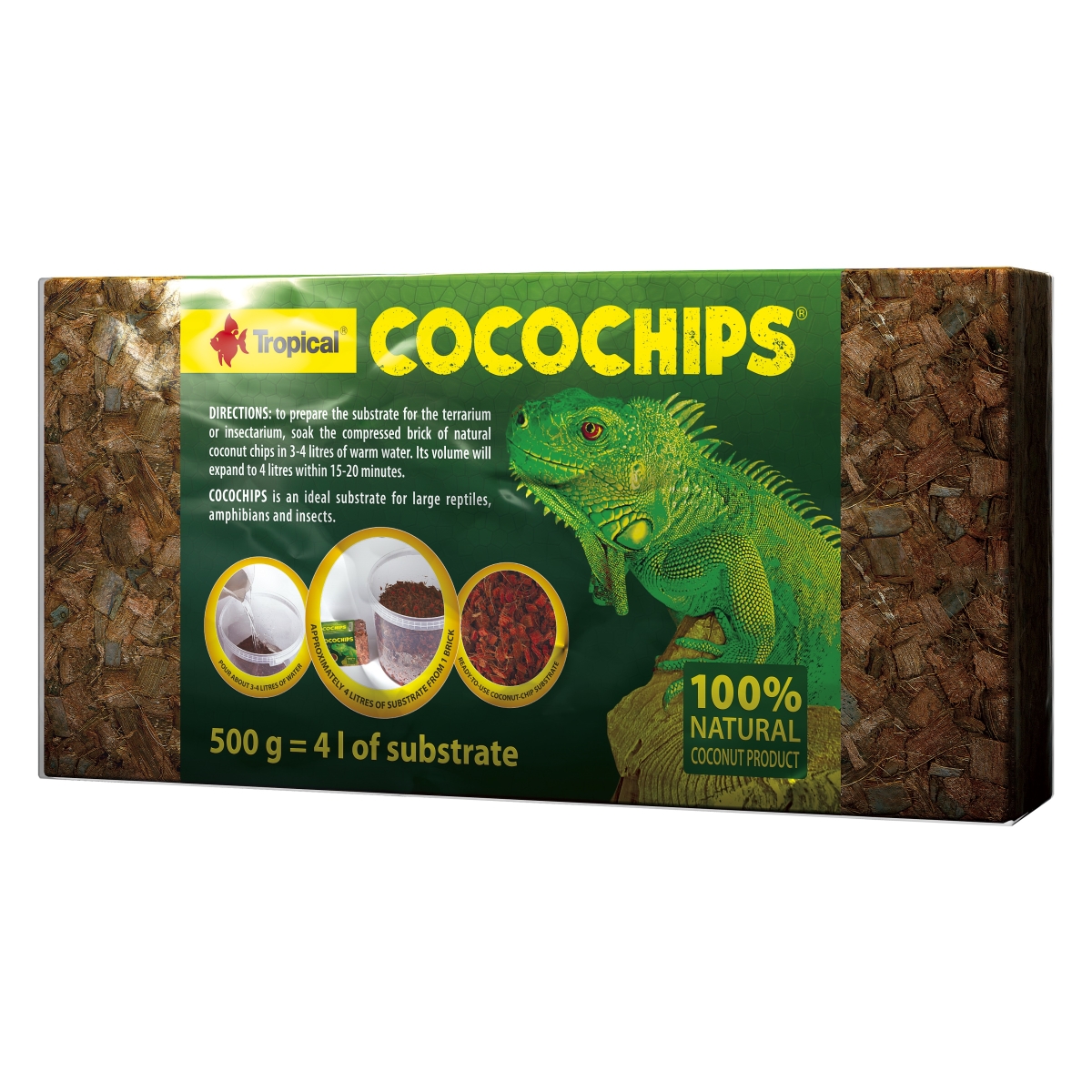 Tropical Cocochips kokosriekstu substrāts terārijam 500g - Produkta attēls