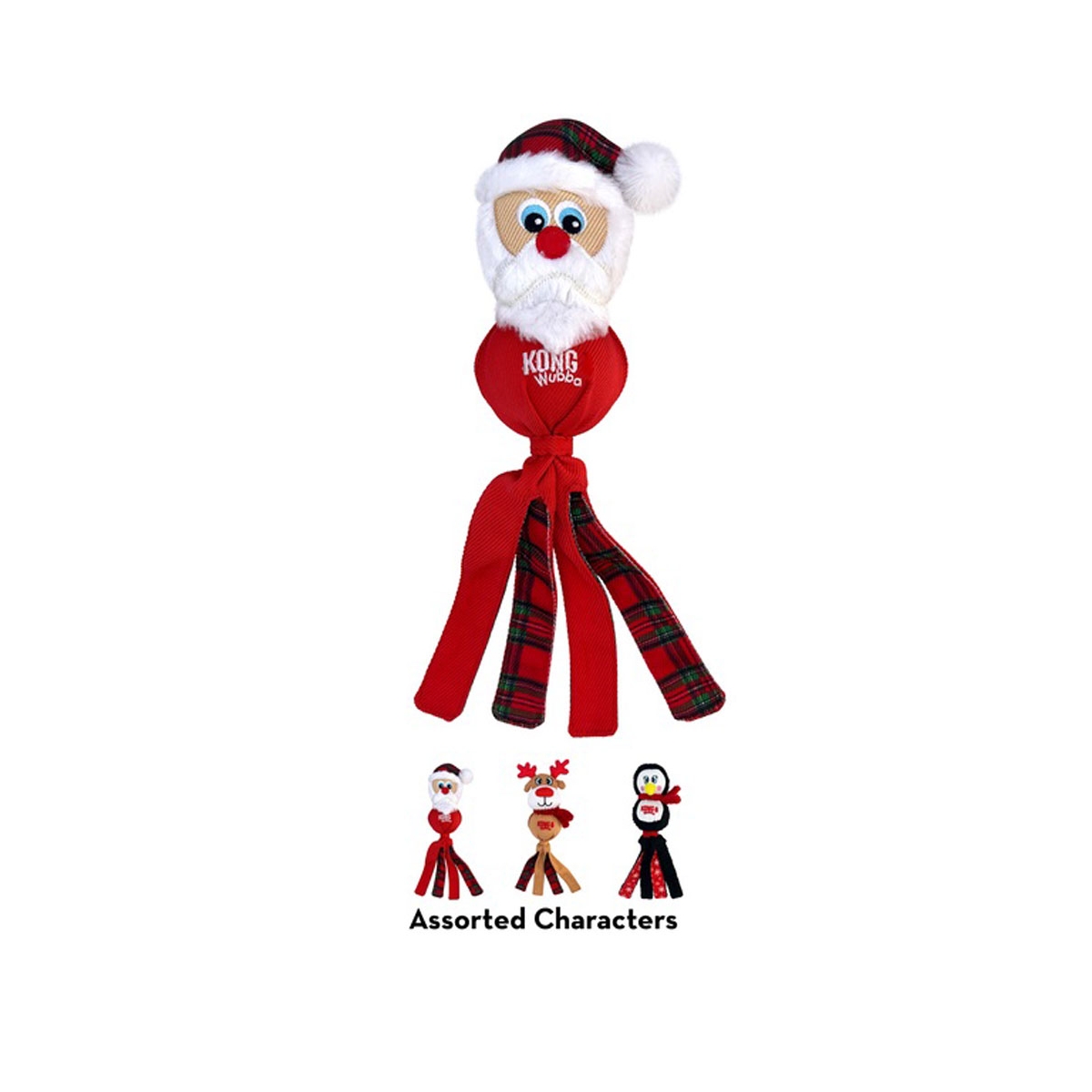 KONG Holiday Wubba rotaļlieta suņiem, L, dažādi - Produkta attēls