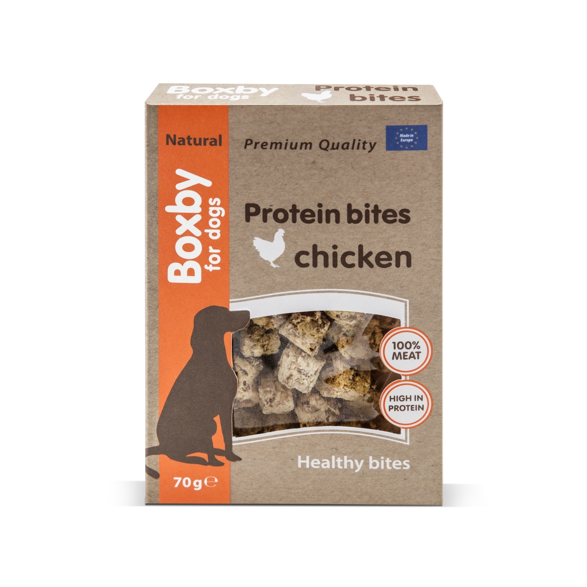 Boxby kārums suņiem Protein Bites ar vistu, 70 g - Produkta attēls