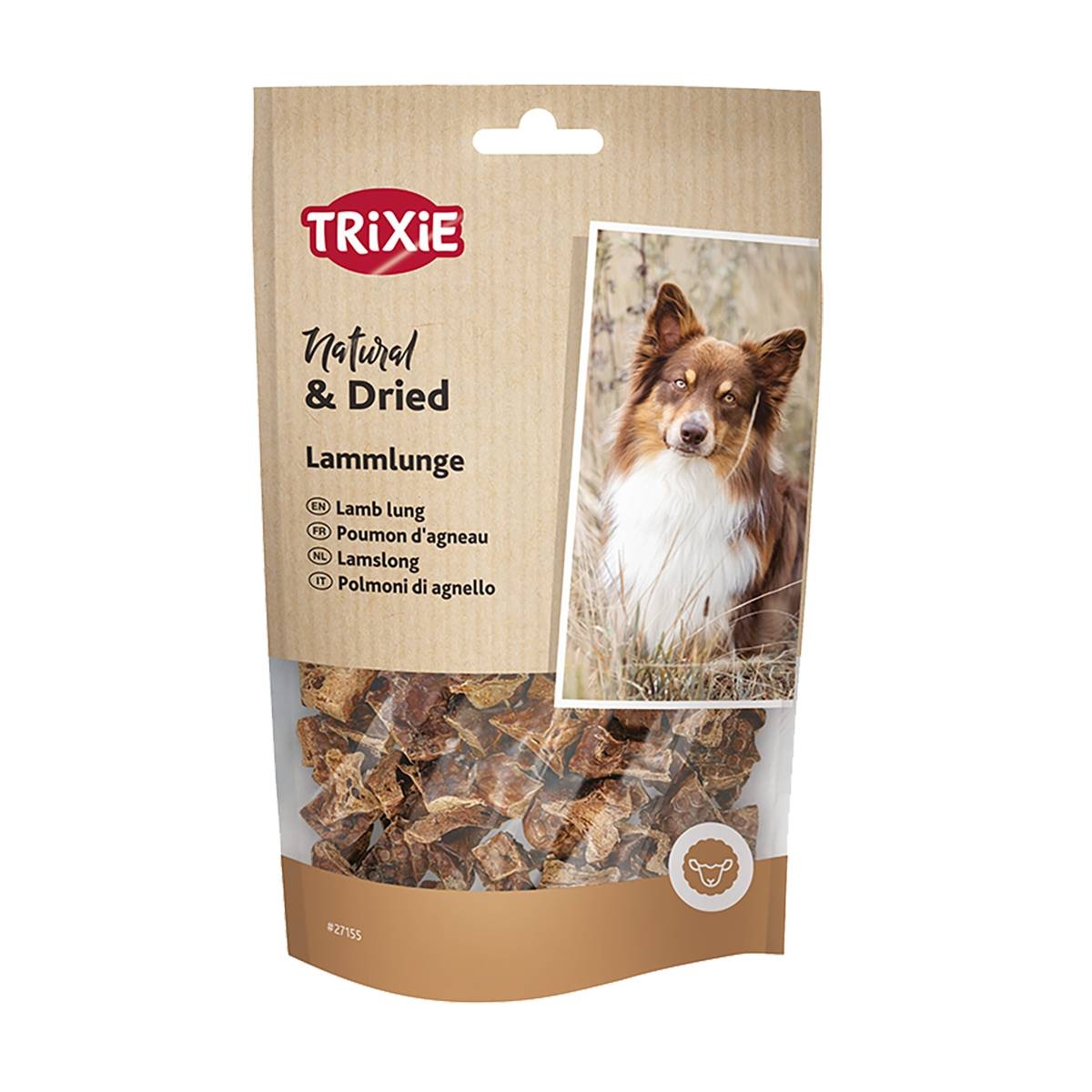 TRIXIE gardumi suņiem, jēra plaušas, 80g - Produkta attēls