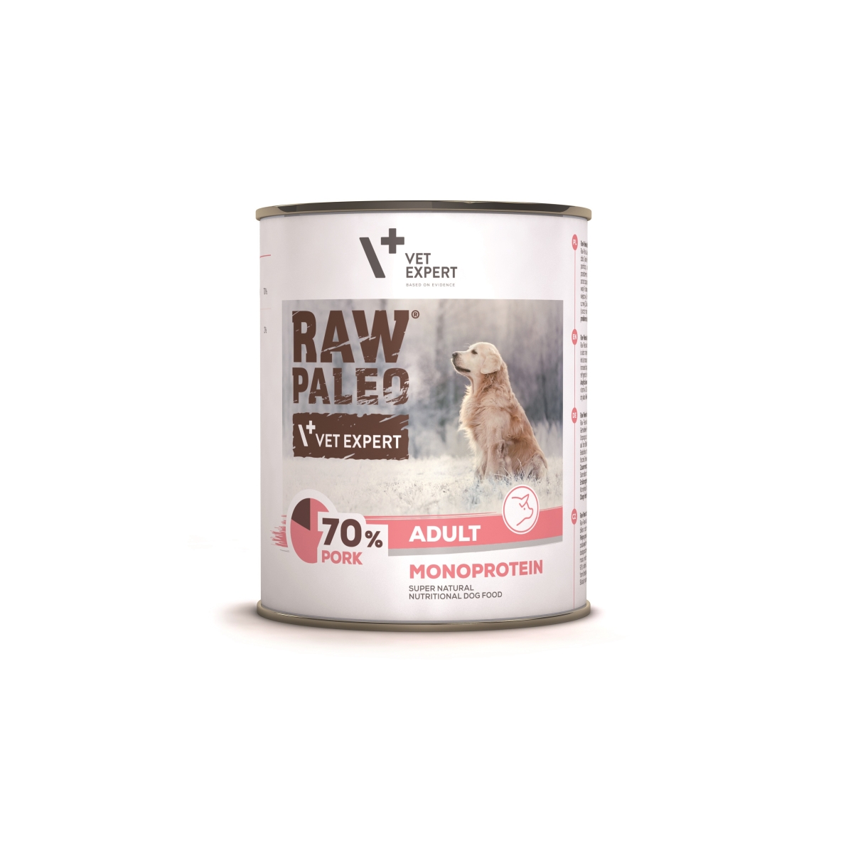 RAW PALEO Monoprotein Adult mitrā barība suņiem, cūka, 800g - Produkta attēls