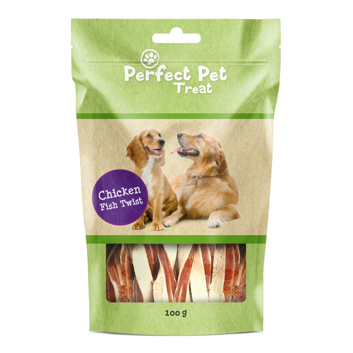 PERFECT PET Twist gardumi suņiem, vista/menca, 100g - Produkta attēls