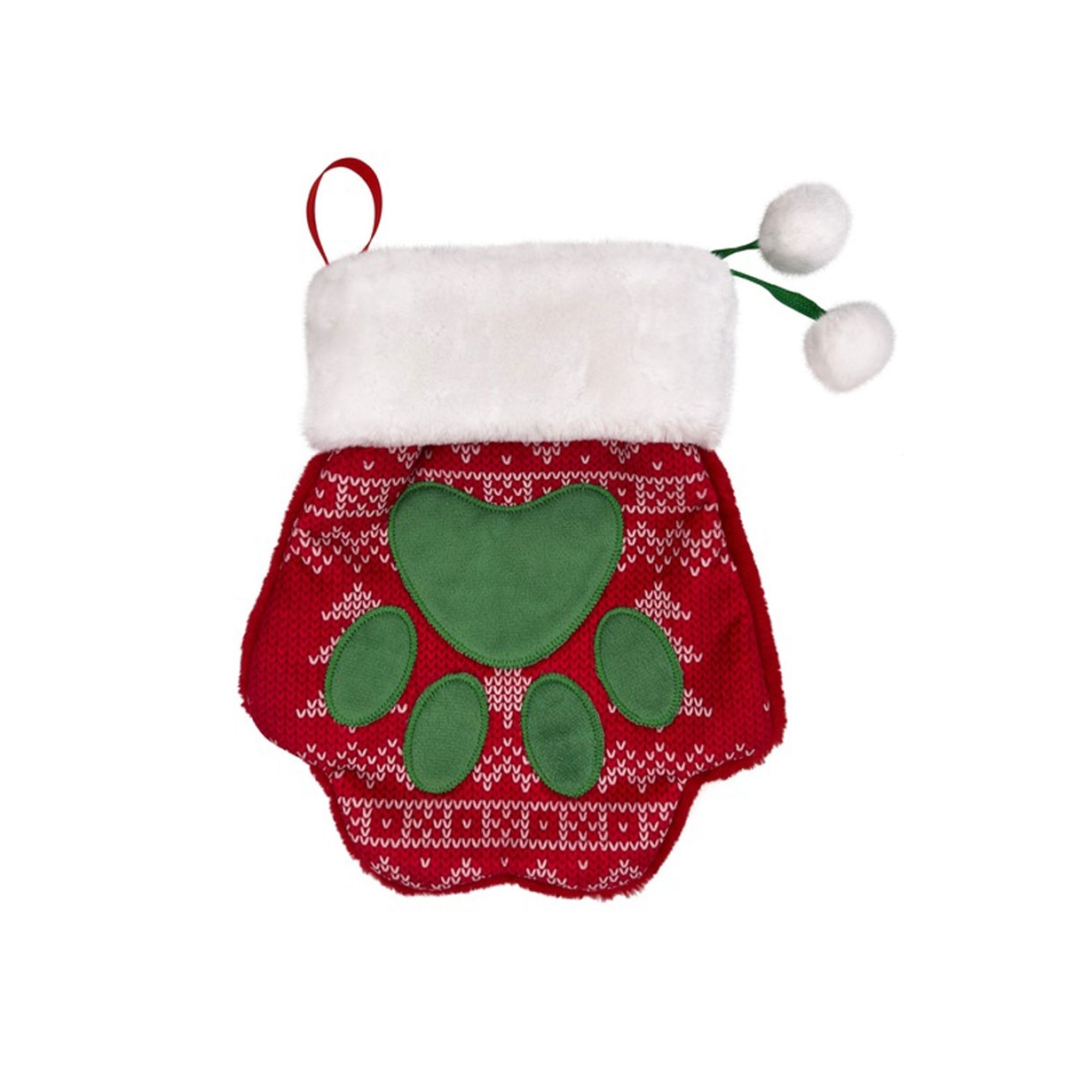 KONG Holiday Stocking Paw Ziemassvētku zeķe, L - Produkta attēls