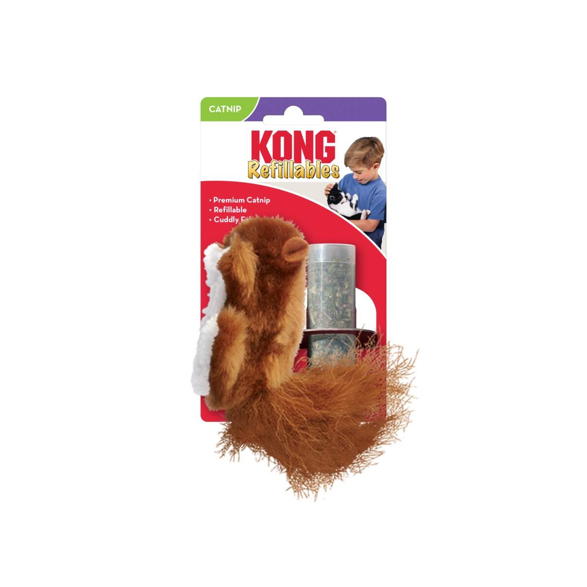 KONG Refillables Squirrel rotaļlieta kaķiem - Produkta attēls