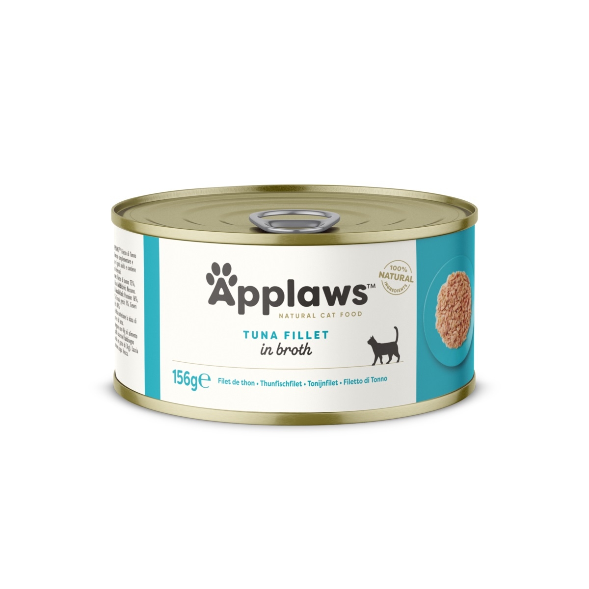 APPLAWS mitrā barība kaķiem, tunča fileja buljonā, 156g - Produkta attēls