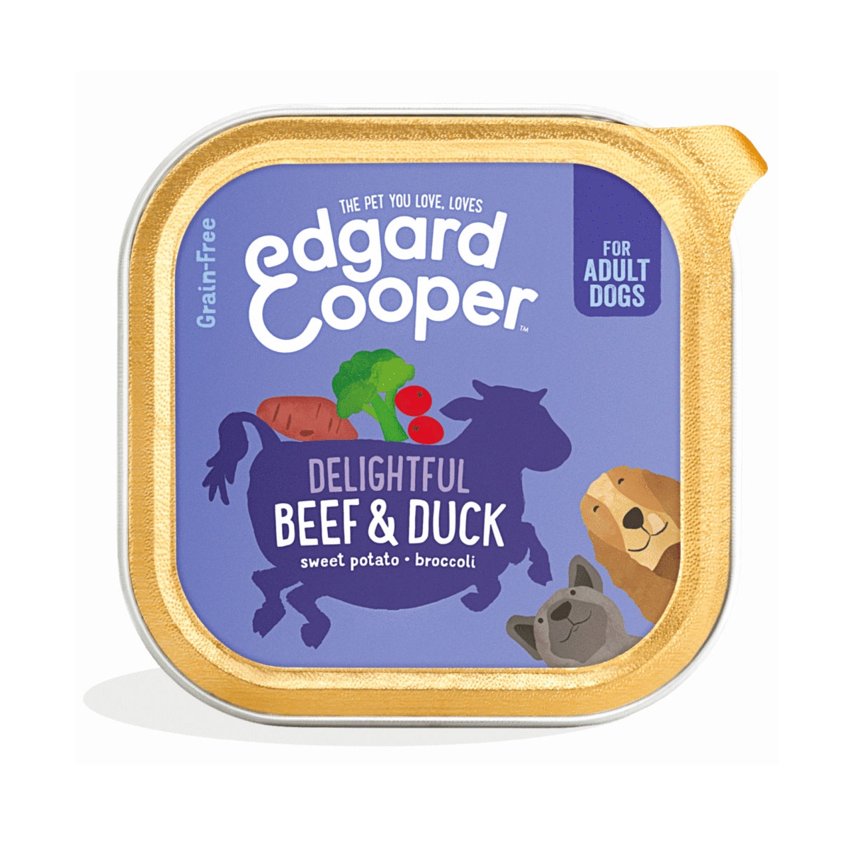 EDGARD COOPER mitrā barība suņiem liellops/pīle, 150 g - Produkta attēls