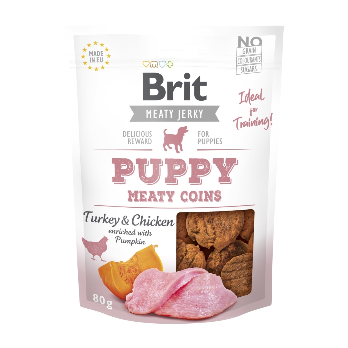 BRIT Meaty Coins gardumi kucēniem, tītars/vista, 80g - Produkta attēls