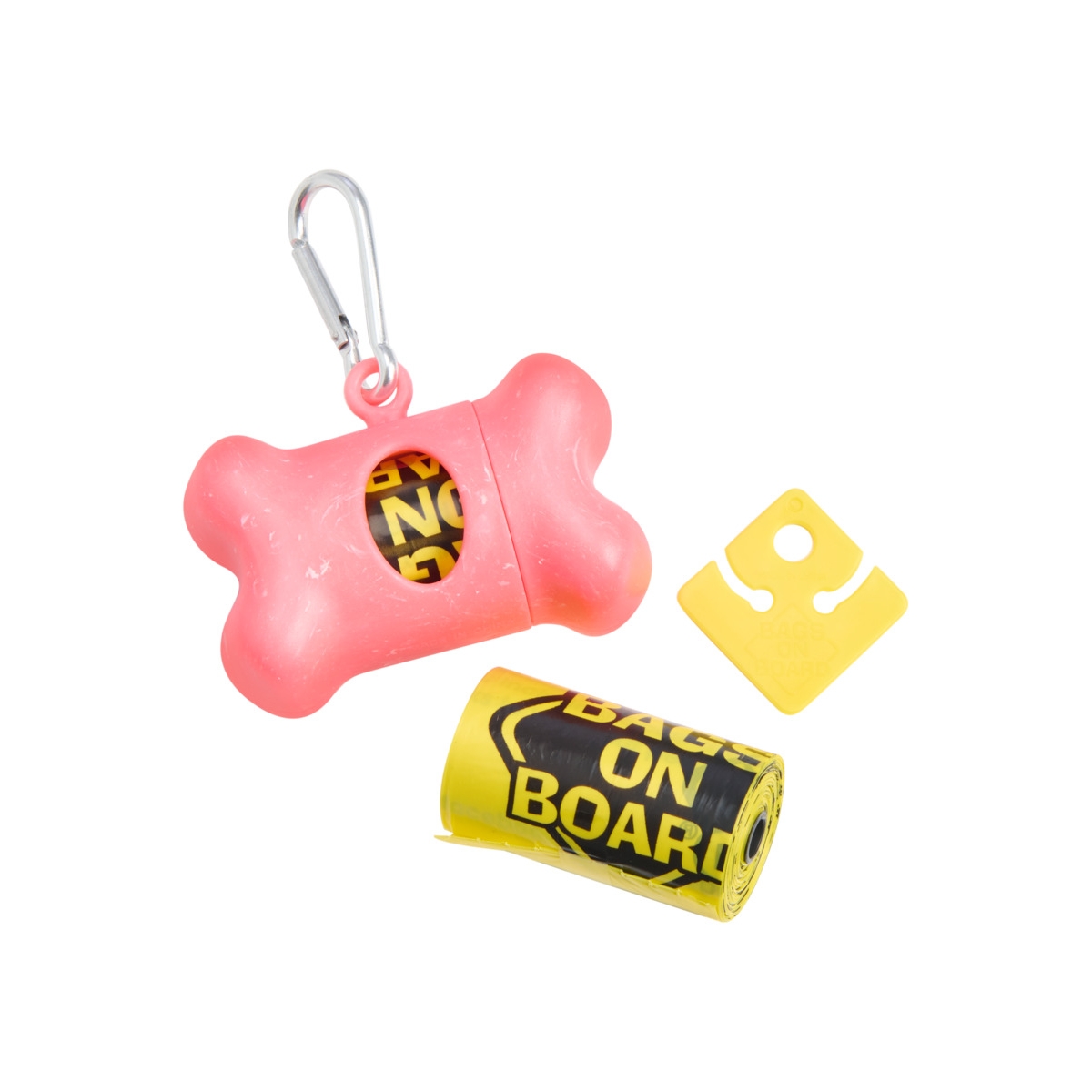 BAGS ON BOARD higiēnas maisiņu turētājs+maisiņi, rozā - Produkta attēls