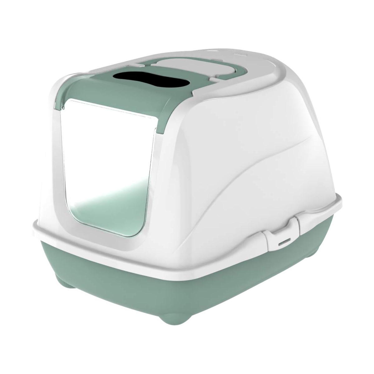 MODERNA Flip slēgtā kaķu tualete, 45 x 58 x 42 cm, zaļa - Produkta attēls