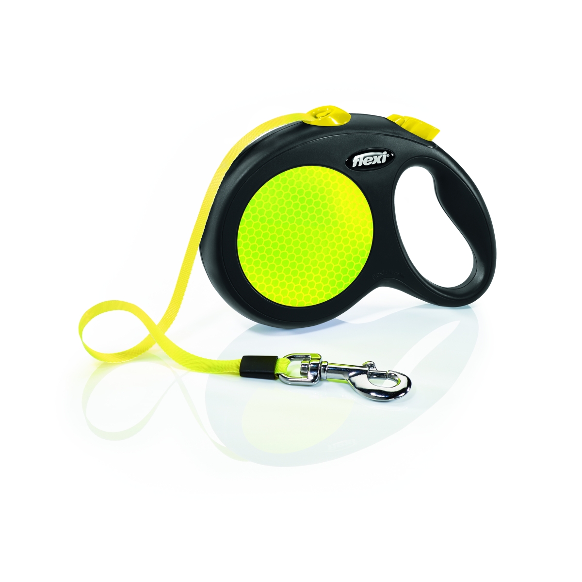 FLEXI Neon lentes veida pavada L/5m, dzeltena