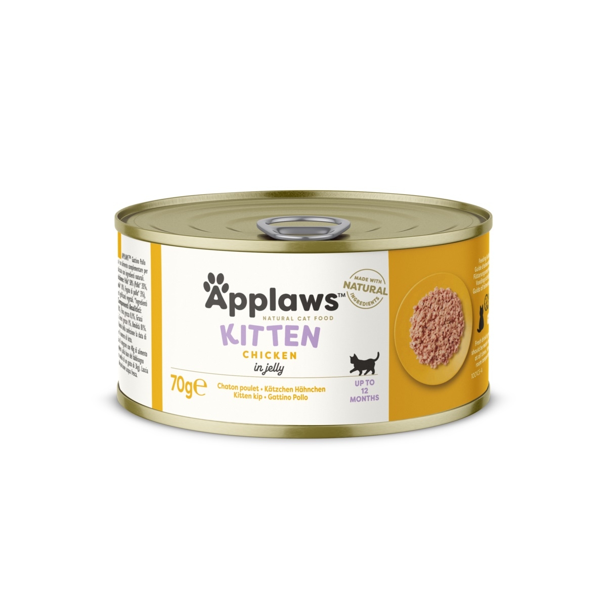 APPLAWS mitrā barība kaķēniem, vista želejā, 70g - Produkta attēls