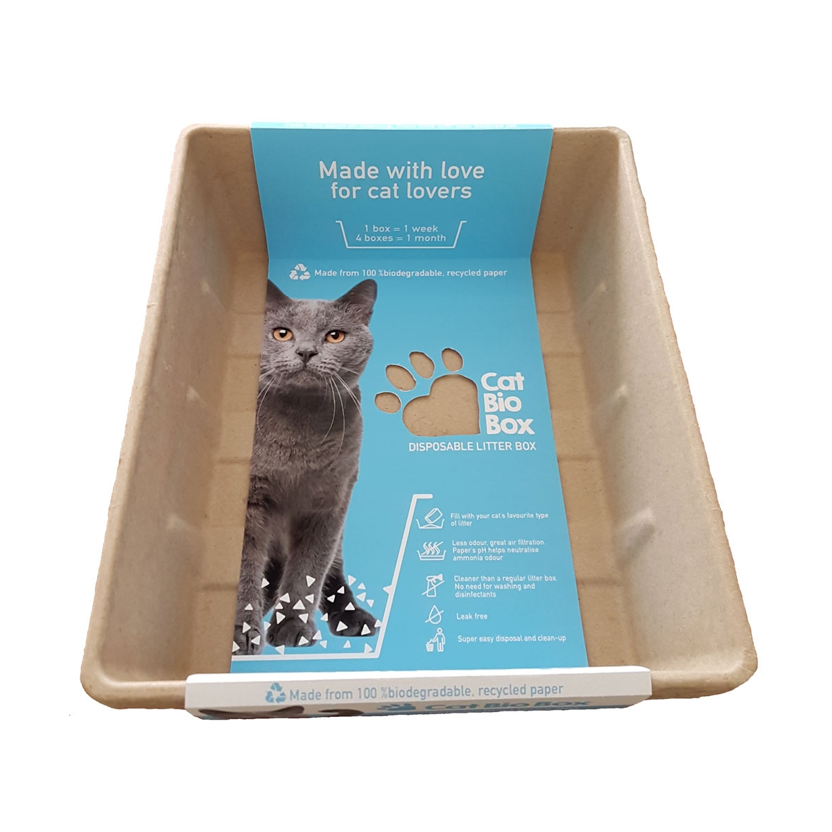 Cat Bio Box vienreizējas tualetes, 30 X 35 X 11 cm, N50 - Produkta attēls