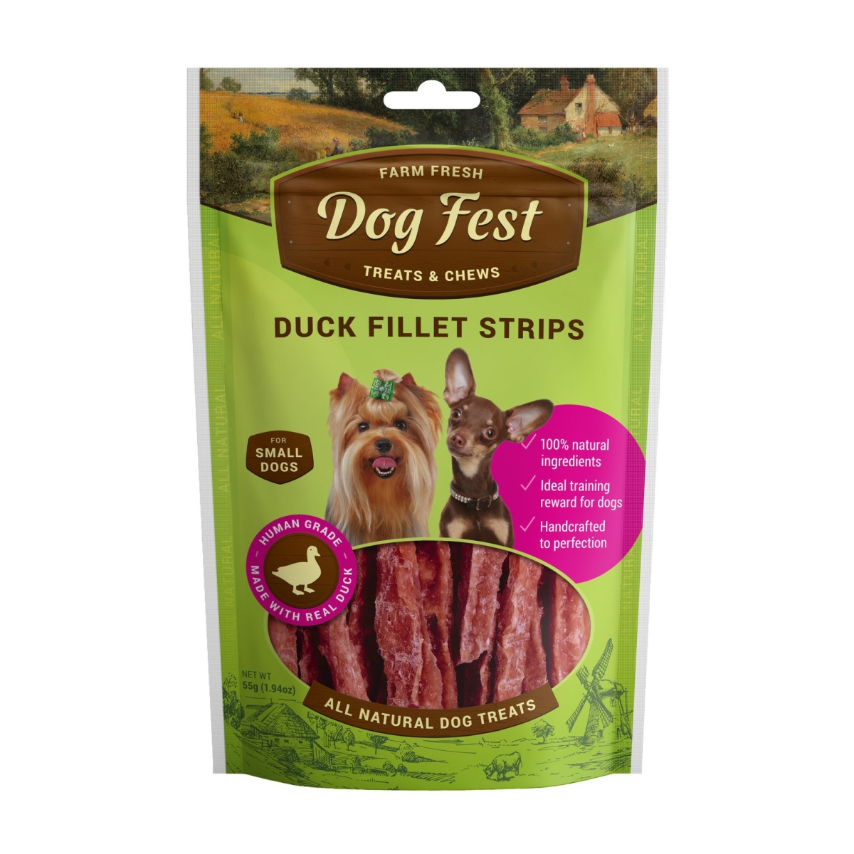Dog Fest pīles filejas sloksnītes maziem suņiem 55g - Produkta attēls