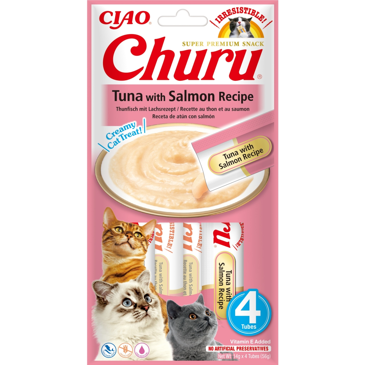 Churu biezenis kaķiem tuncis/lasis 14gx4 N1 - Produkta attēls