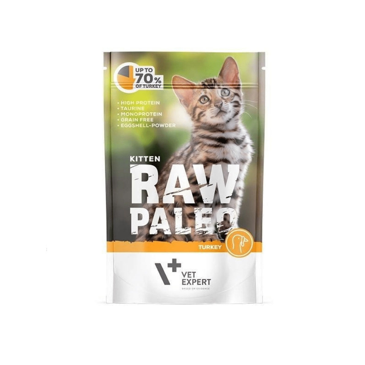 Raw Paleo mitrā barība kaķēniem ar tītaru, 100g - Produkta attēls