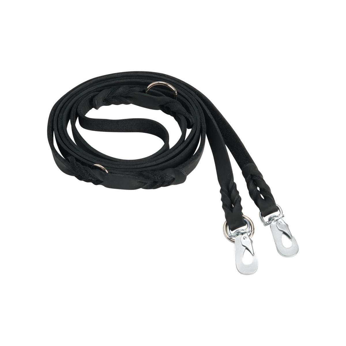 FEEL LEATHER Multifunkcionālā pavada suņiem, 1,8 x 300 cm, melna - Produkta attēls