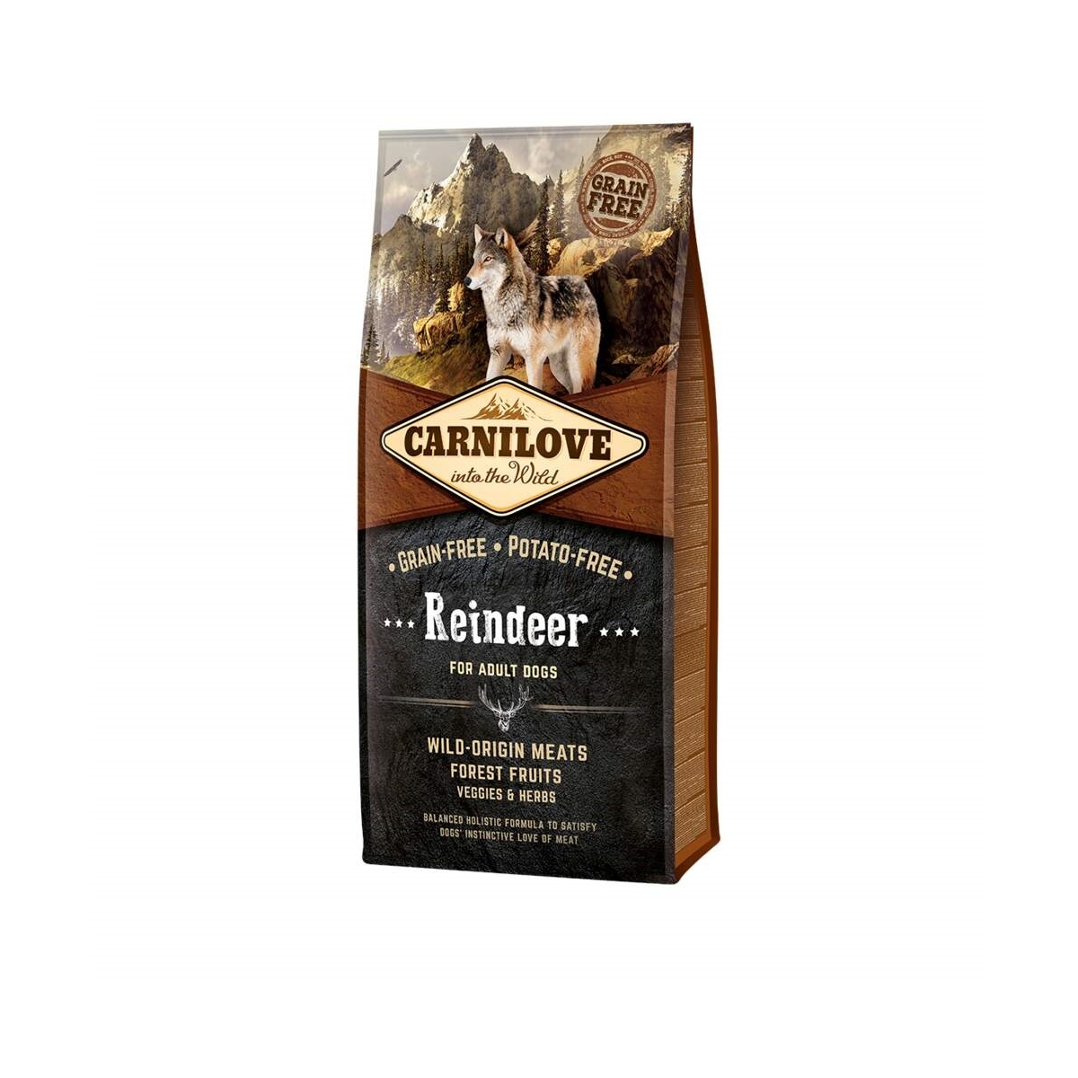 CARNILOVE sausā barība suņiem, ziemeļbriedis, 12kg - Produkta attēls